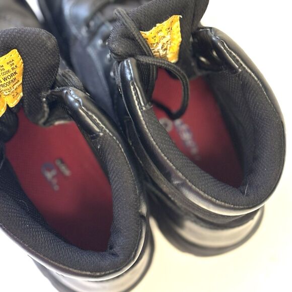 SKECHERS Tactical HydroGuard Hiking Work Boots Black Leather - Picture 6 of 12